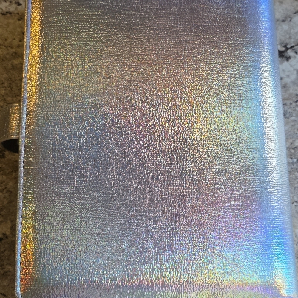 BNWT Holographic Silver Planner with Pink Ribbon For Breast Cancer - Picture 8 of 8